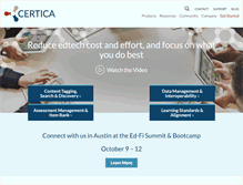 Tablet Screenshot of certicasolutions.com